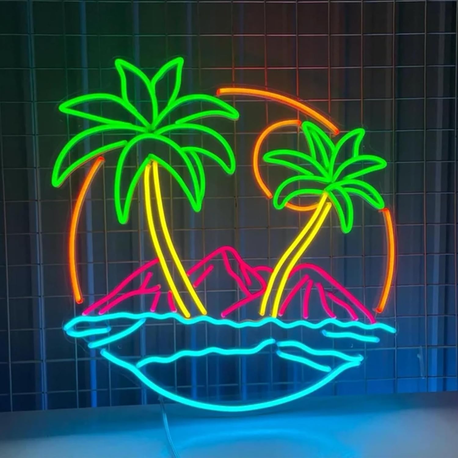 Lighting Decor Rentals - Enseigne néon LED Palmier Tropical, Lumière