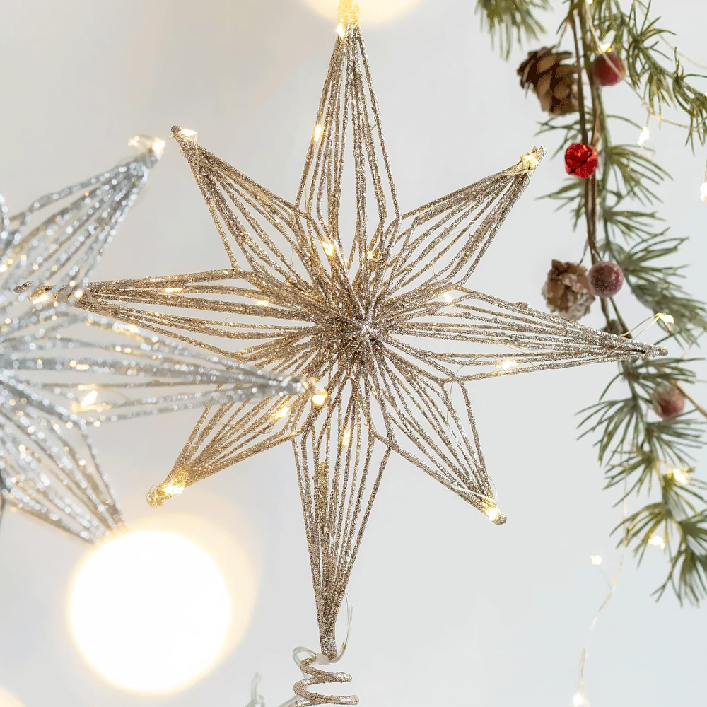 Home Decor Lighting Tree - Décoration d'arbre de noël étoile Led