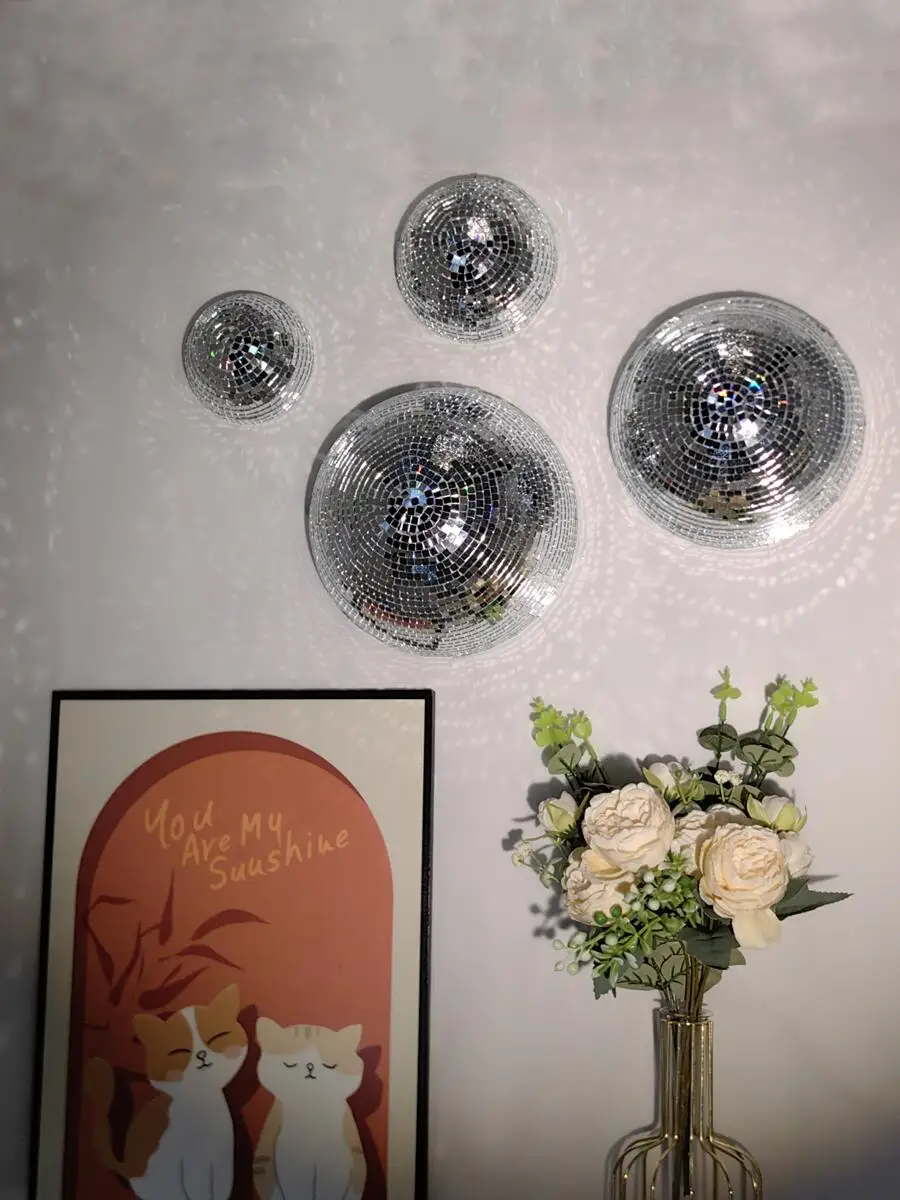 Disco Ball Mirror - Boule Disco murale avec motifs miroir,