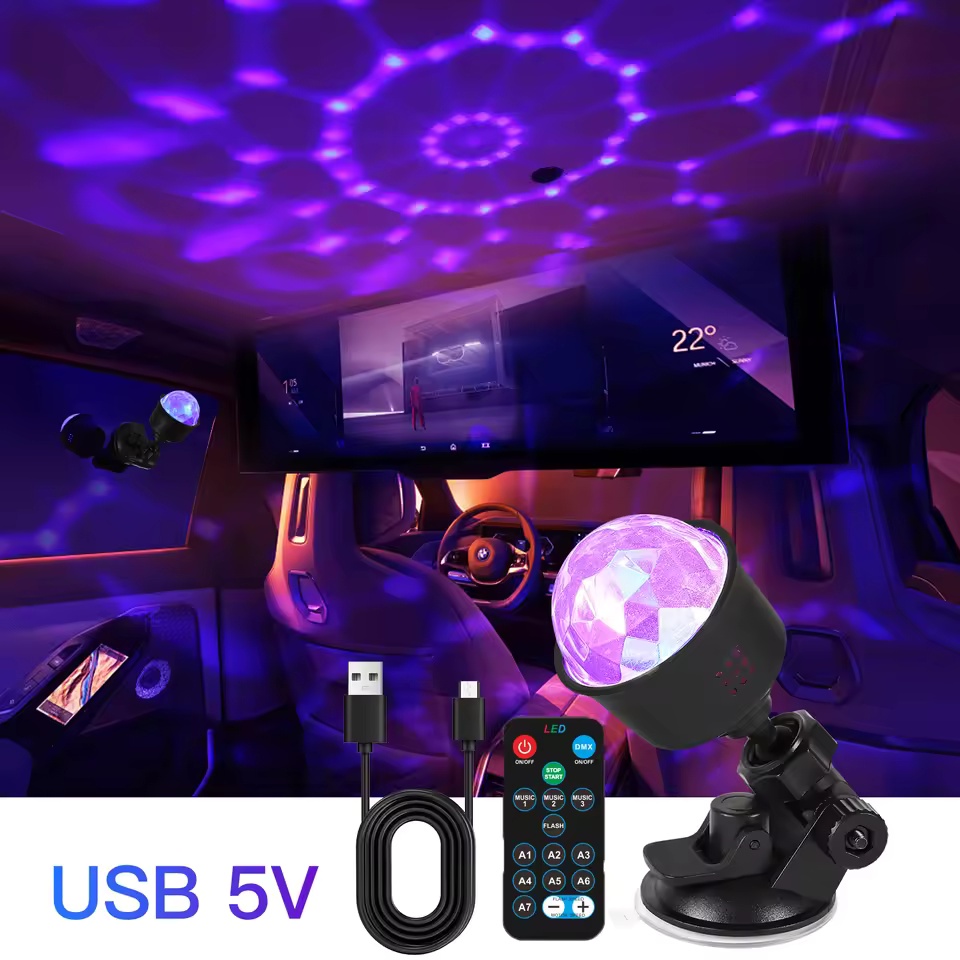 Lighting Effect Home Decor - Boule lumineuse Disco LED activée par