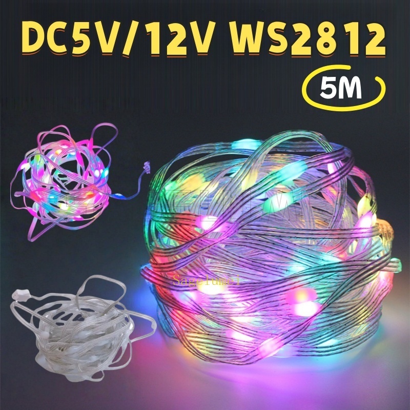 Decor Lighting Address - Guirlande lumineuse LED RGB, DC5V/12V WS2812,