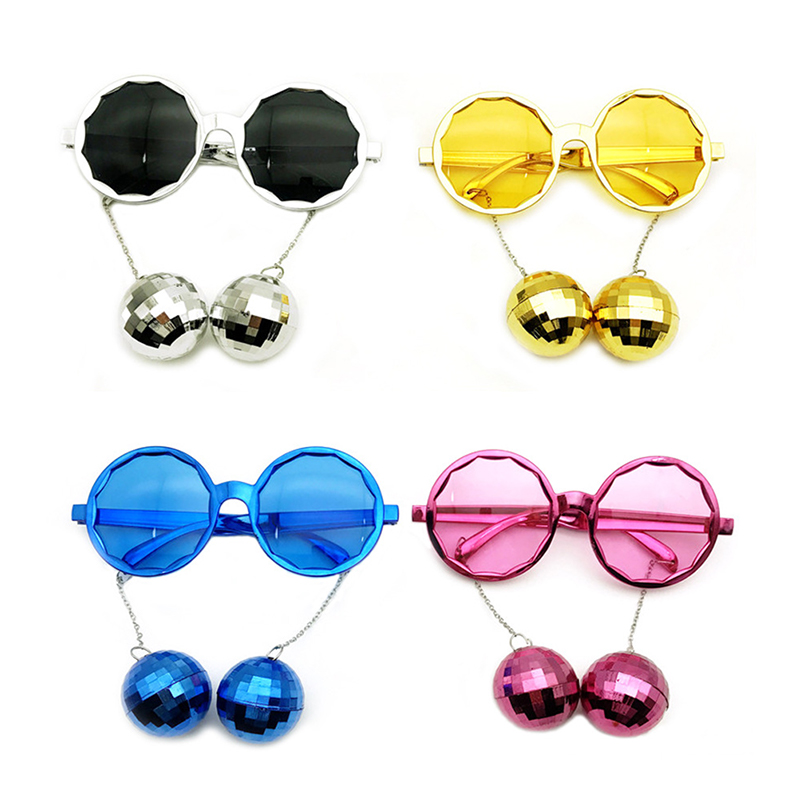Disco Ball Mirror - Chang-Lunettes à Boule Miroir avec Pendentif,