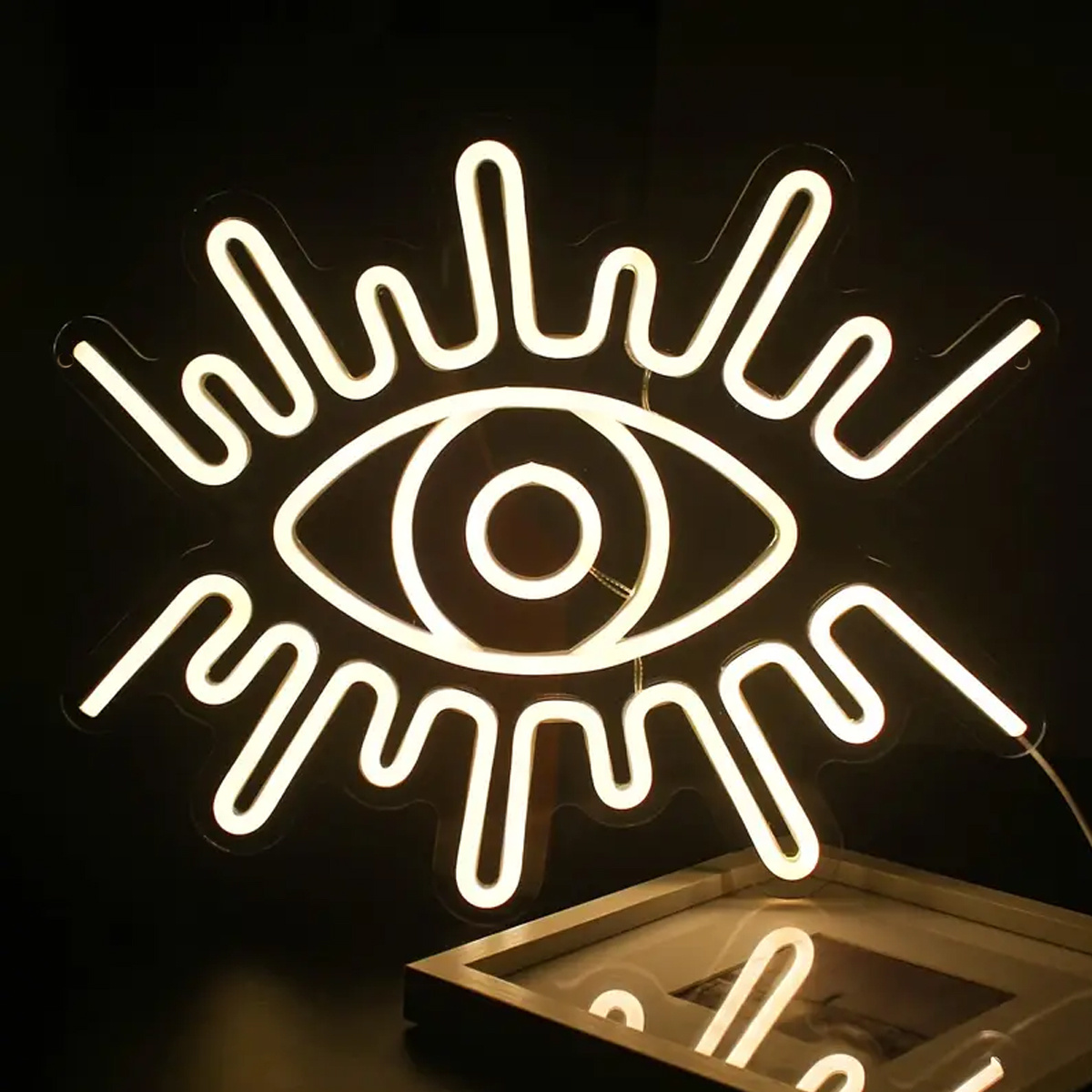 Lighting Decoration Ideas For Home - Enseigne lumineuse LED en forme d'œil,