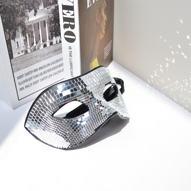 Disco Ball Mirror - Masque de fête brillant effet disco,