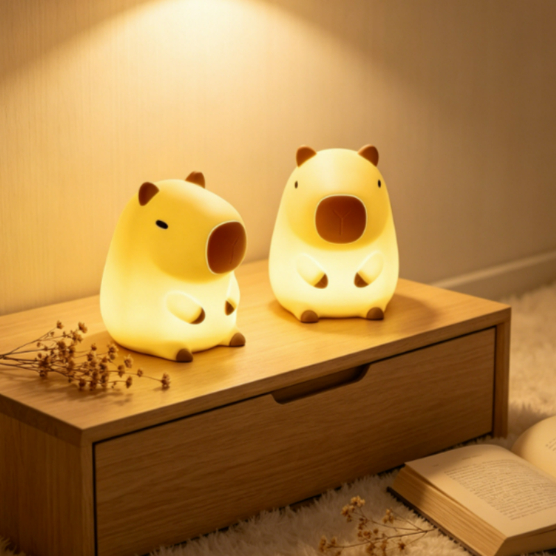 Decor Lighting Sales - Veilleuse Capybara Mignonne en Silicone, Lampe