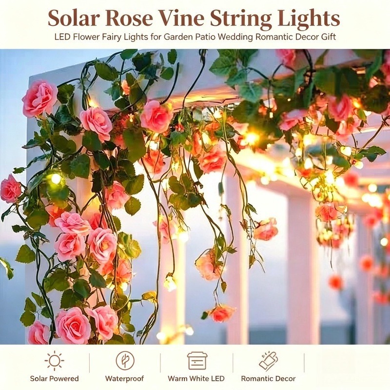 String Light Outdoor - Guirlandes solaires LED en forme de