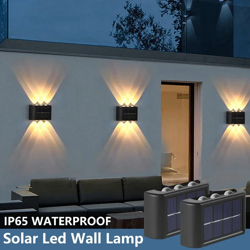 String Light Outdoor - Applique Murale Solaire Étanche à 4LED