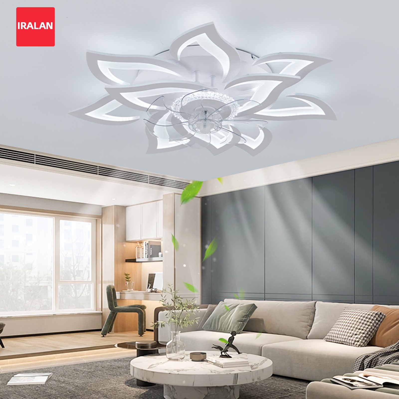 Decor Lighting Fans - Ventilateur de plafond à fleurs avec