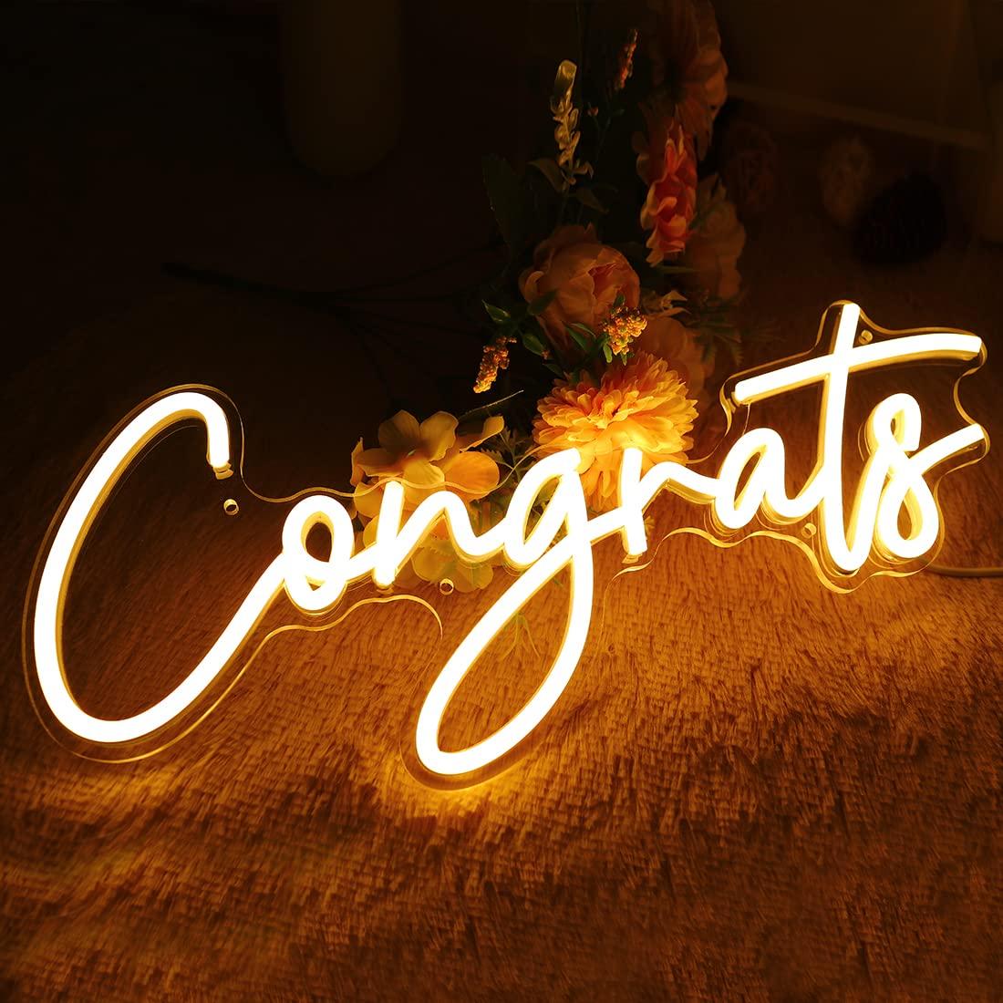 Panneau néon « Félicitations » - Lighting Decor Wedding avis et prix