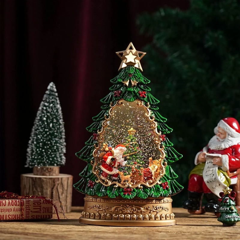 Boîte à musique globe à neige  - Home Decor Lighting Tree avis et prix