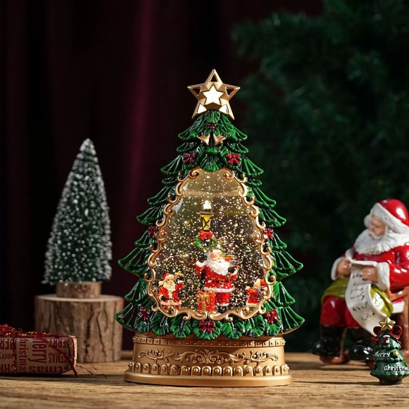 Boîte à musique globe à neige  - Home Decor Lighting Tree avis et prix