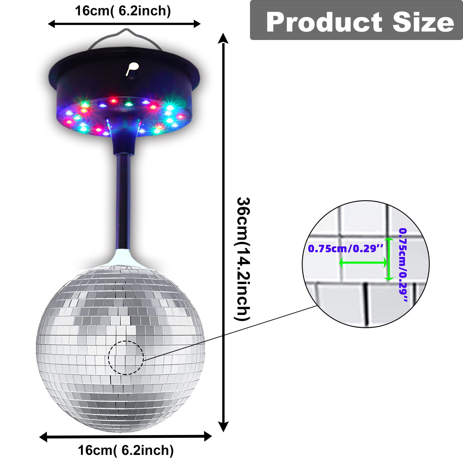 Boule disco miroir de 6 pouces - Disco Ball Mirror avis et prix