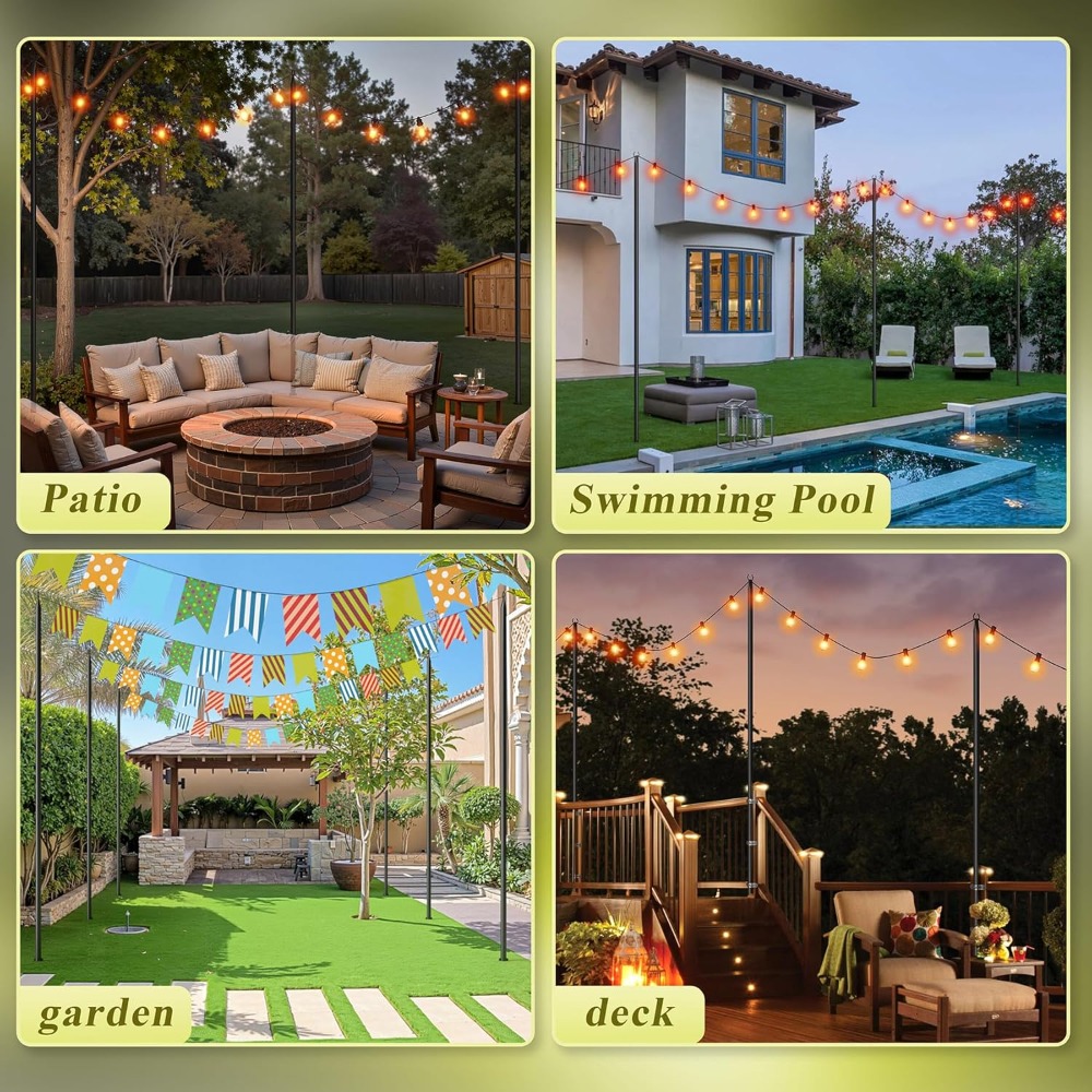 Paquet de 4 poteaux lumineux p - String Light Outdoor avis et prix