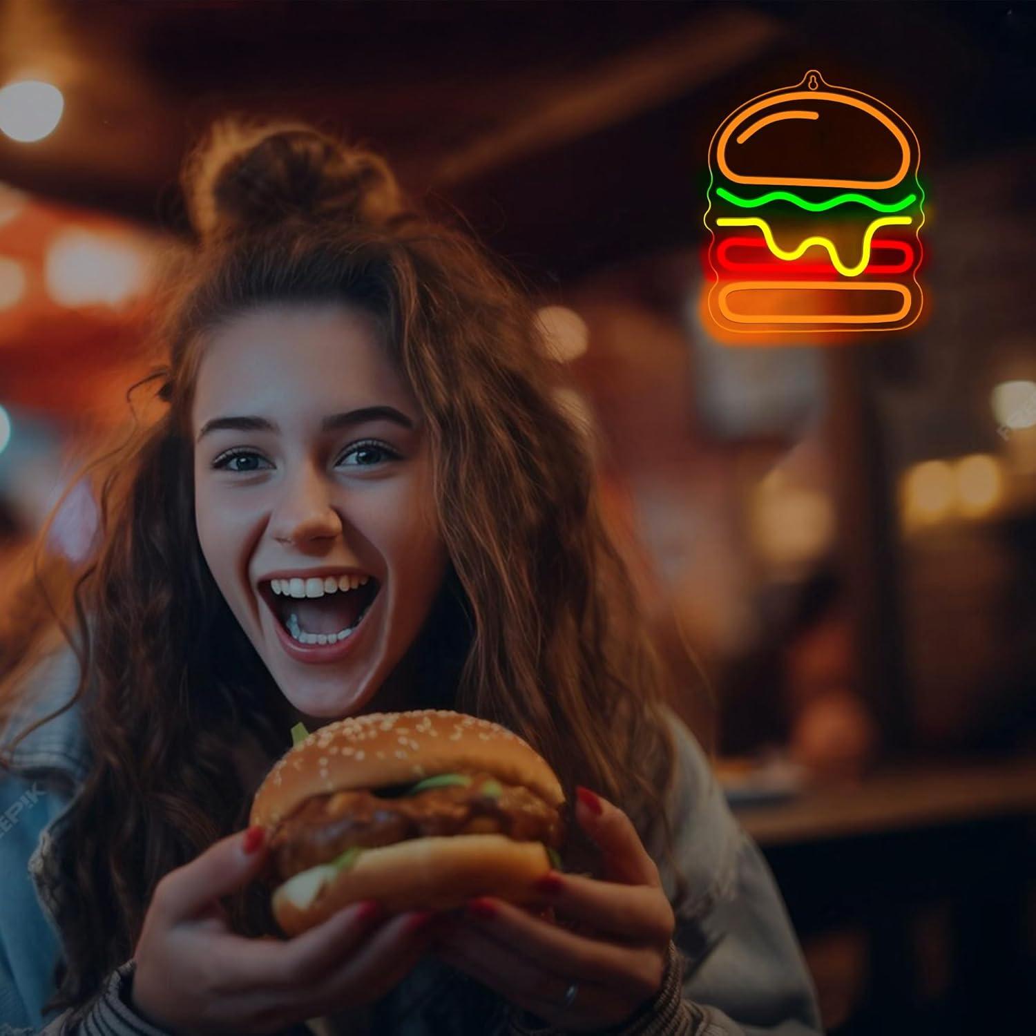 Enseigne au néon pour hamburge - Lighting Decoration Ideas For Home avis et prix