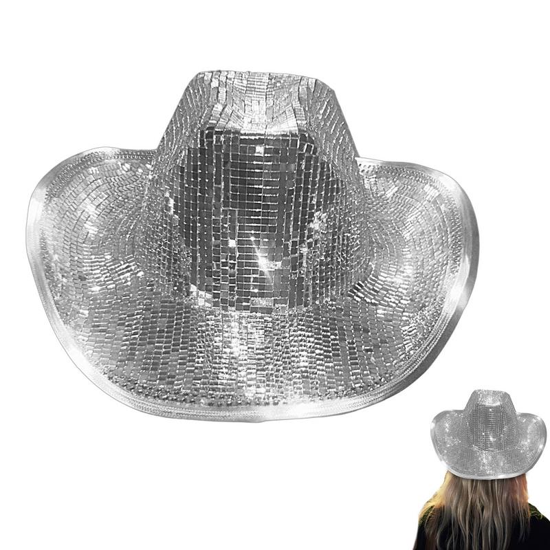 Chapeau de Cowboy Disco Ball,  - Disco Ball Mirror avis et prix